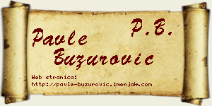 Pavle Buzurović vizit kartica